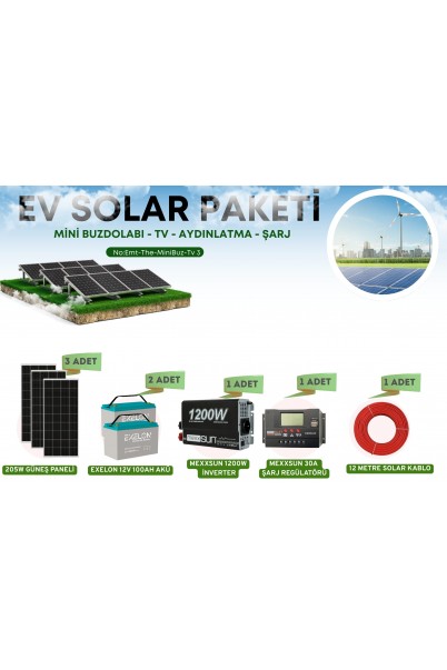 Güneş Enerji Paketi Yaz Kış Kullanım Solar Paket Güneş Enerji Paketi Yaz Kış Kullanım Solar Paket